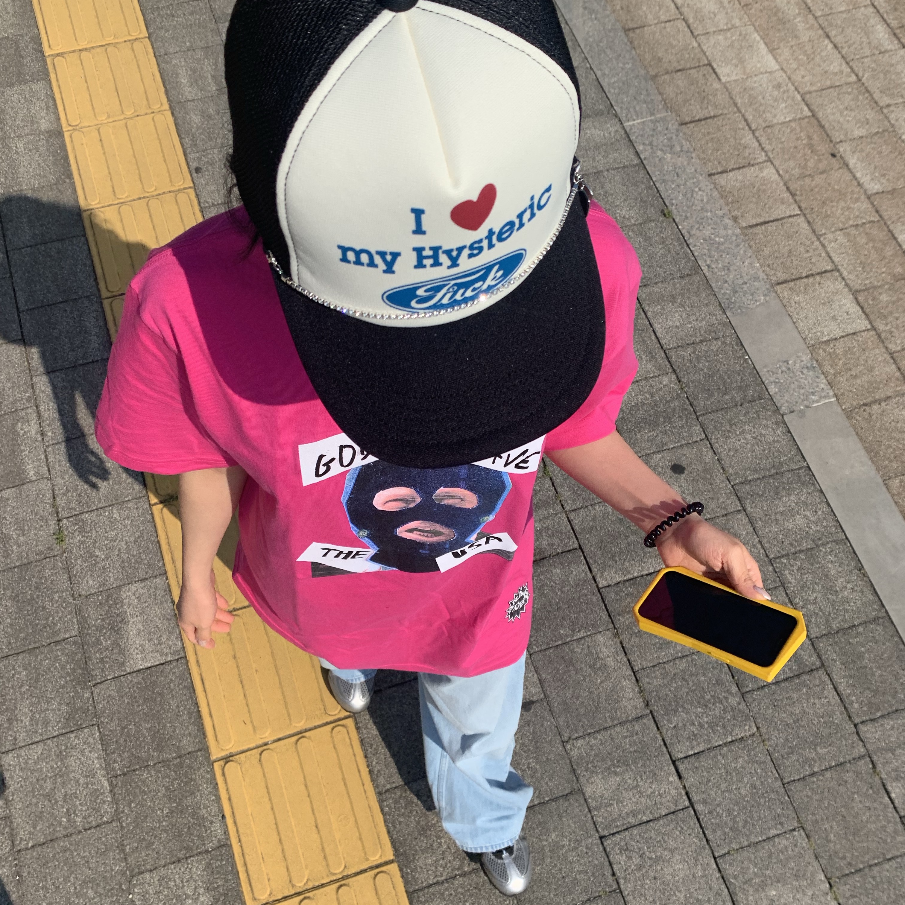 (W) Hysteric Glamour My Hysteric Mesh Cap Black, Nike x Palace Air Max 95 Metallic Silver Aluminum 착용 스타일 - 2