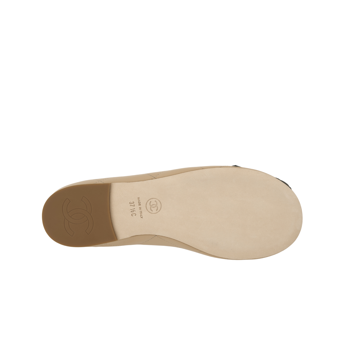 (W) 샤넬 발레 플랫 램스킨 & 베이지 블랙 더 샤넬 코코 비치 컬렉션((W) Chanel Ballet Flats Lambskin & Beige Black The Chanel Coco Beach Collection) - 2
