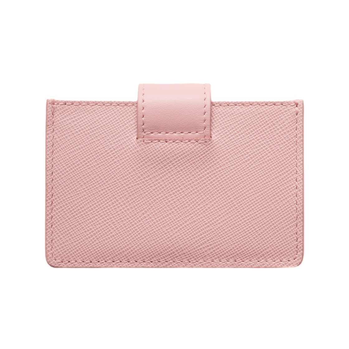 프라다 사피아노 앤 스무스 레더 카드 홀더 피치(Prada Saffiano and Smooth Leather Card Holder Peach) - 2
