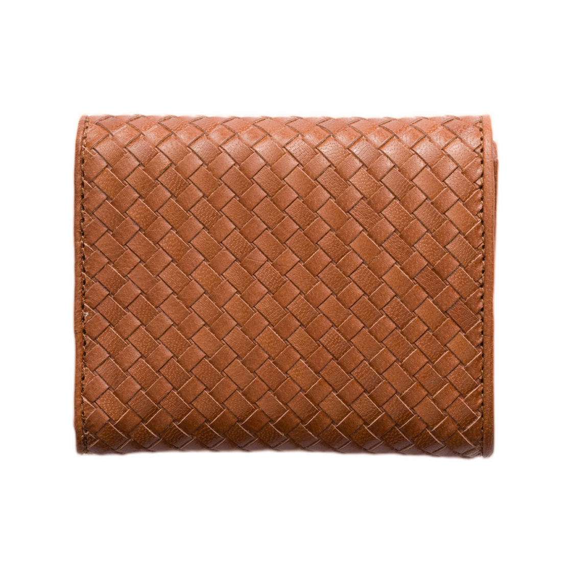 프라다 스몰 우븐 마드라스 레더 월렛 꼬냑(Prada Small Woven Madras Leather Wallet Cognac) - 2