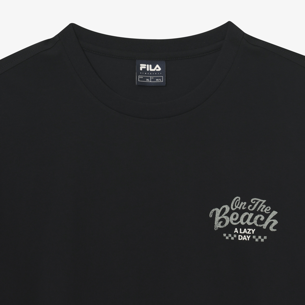 [6% 적립] 휠라 Coldwave+  온더비치 반팔티 블랙([6% 적립] FILA Coldwave Beach T-Shirt Black) - 4