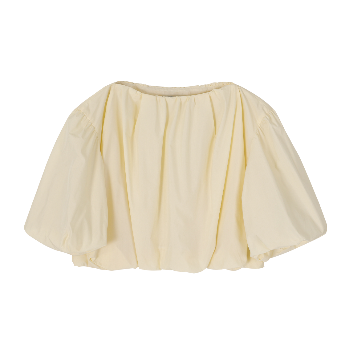 WH3TP305LM (W) SONGZIO Volume Drape Crop Top Lemon