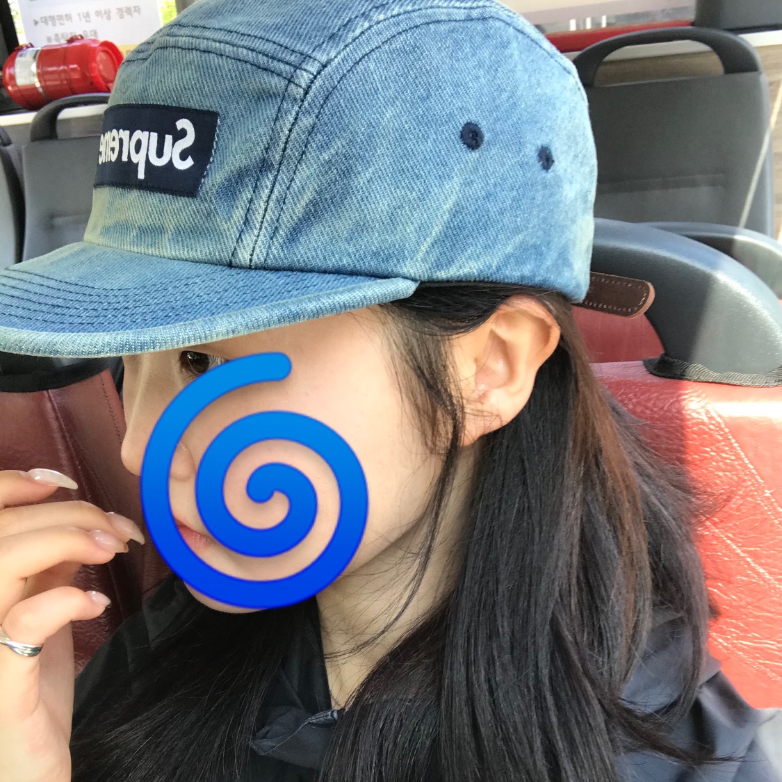 Supreme Washed Chino Twill Camp Cap Denim - 25FW 착용 스타일 - 2