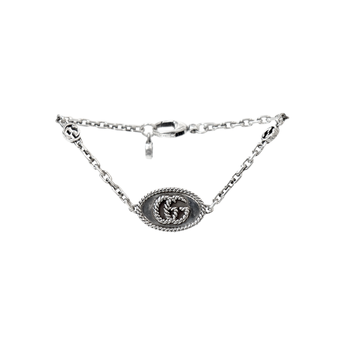 ITRGL7WKSGVU Gucci Double G Round Silver Bracelet A-B60492