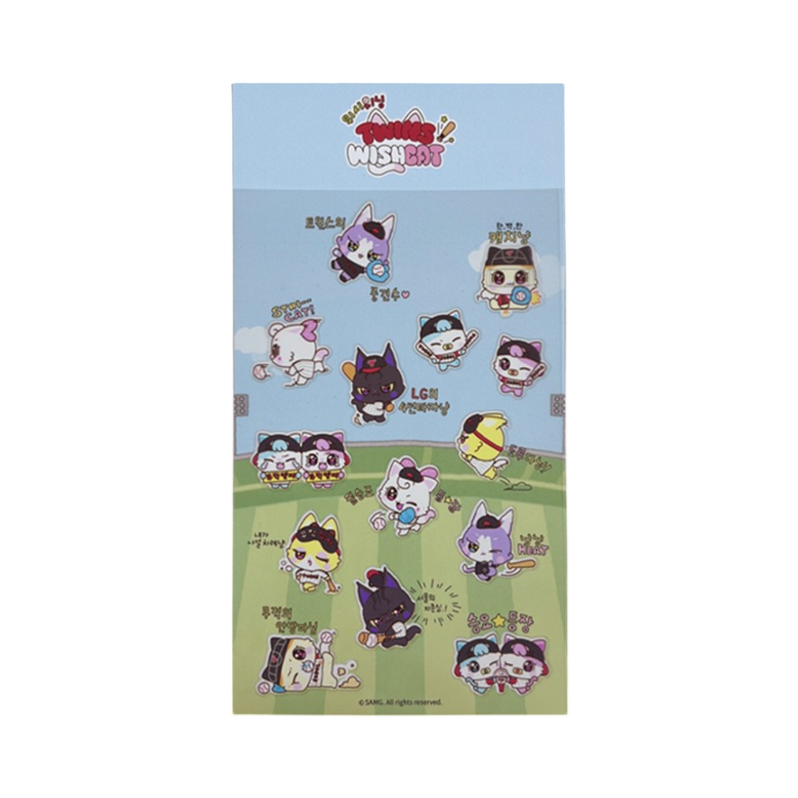 LG 트윈스 x 위시캣 투명 스티커 멀티(LG Twins x Wishcat Clear Sticker Multi) - 1