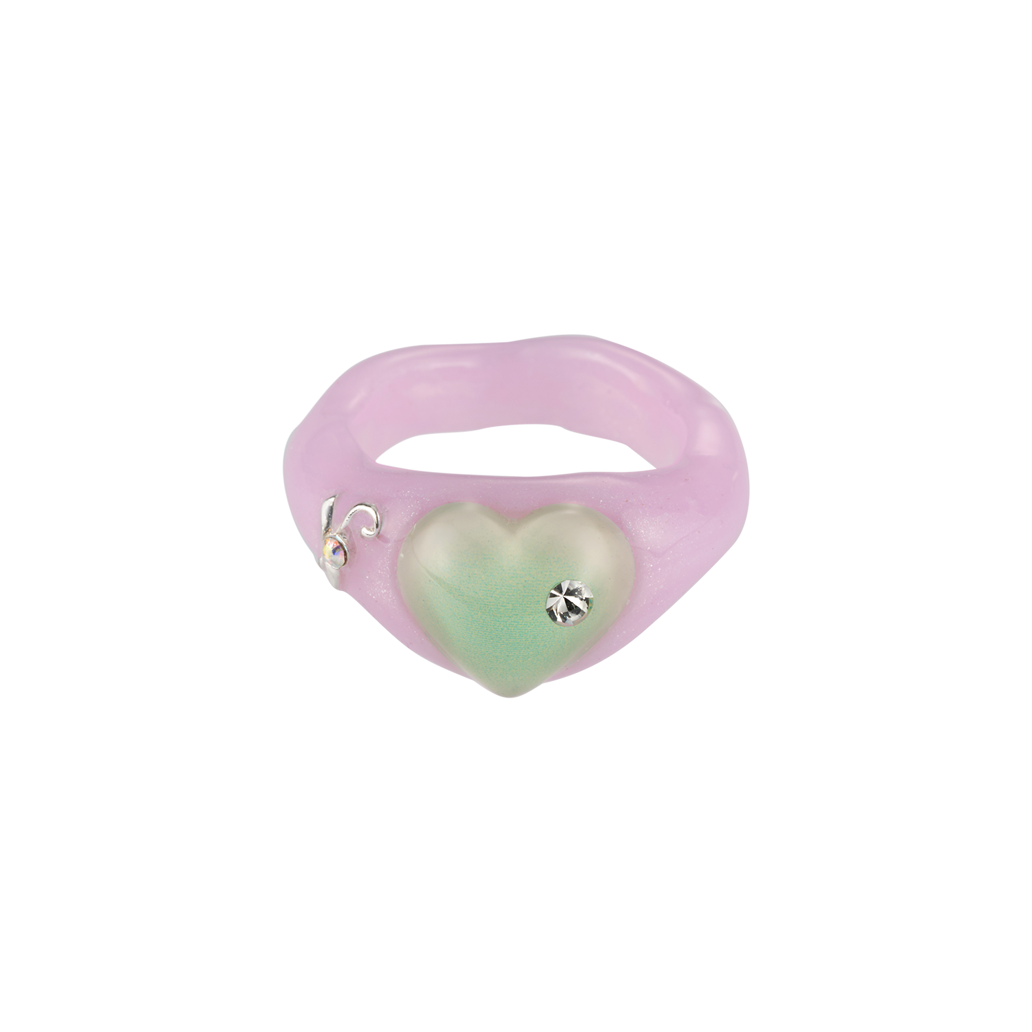 엔프프 프리즘 하트 링 핑크(Nff Prism Heart Ring Pink)