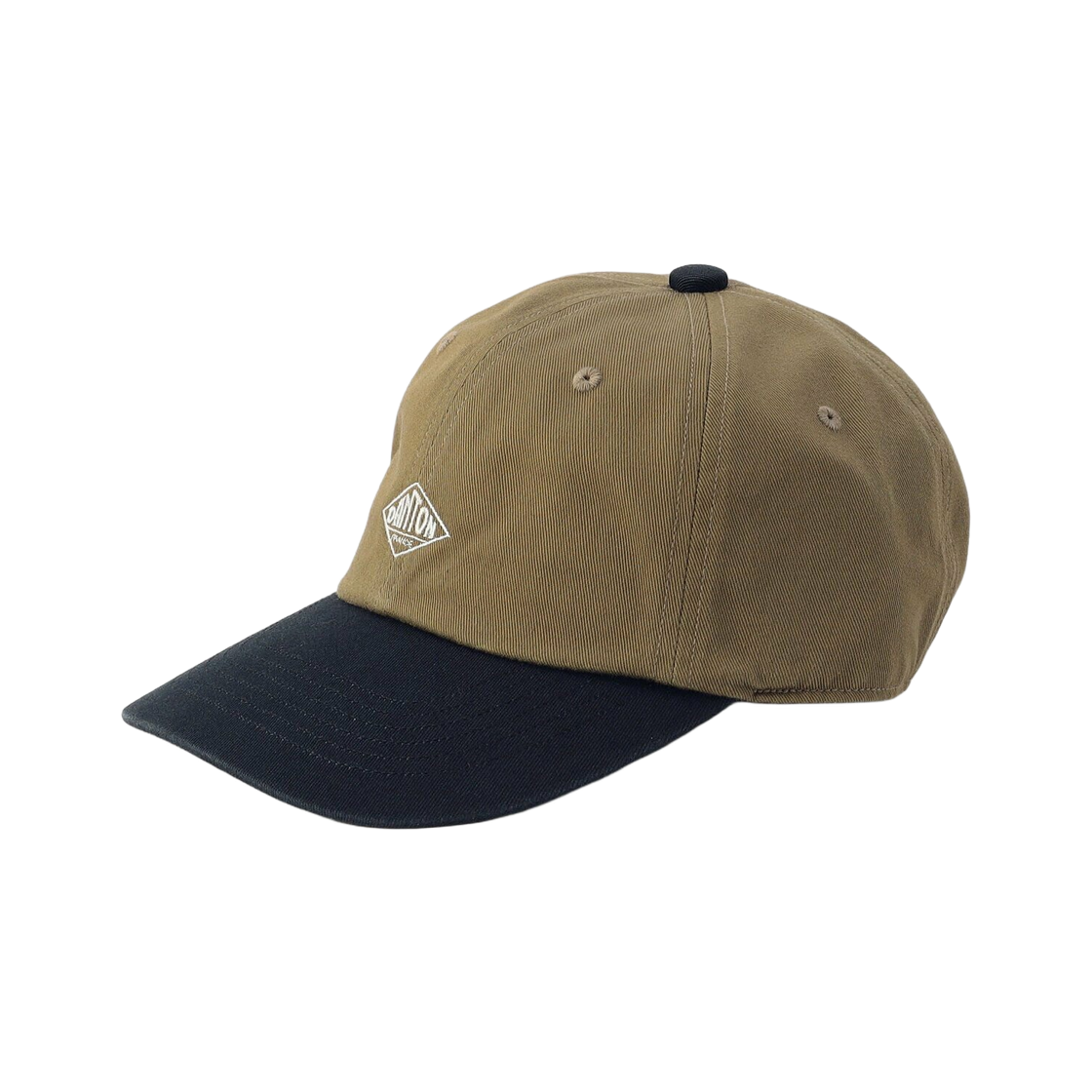 (키즈) 단톤 치노 클로스 컬러 블록 6 패널 캡 카키 네이비((Kids) Danton Chino Cloth Color Block 6 Panel Cap Khaki Navy) - 1