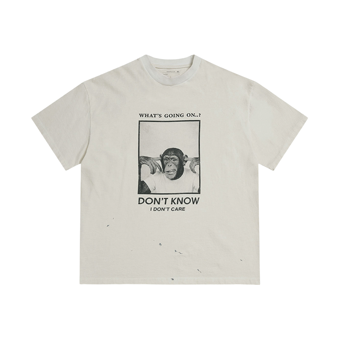 에스티유 몽키 티셔츠 인 아이보리(STU Monkey T-Shirt In Ivory)