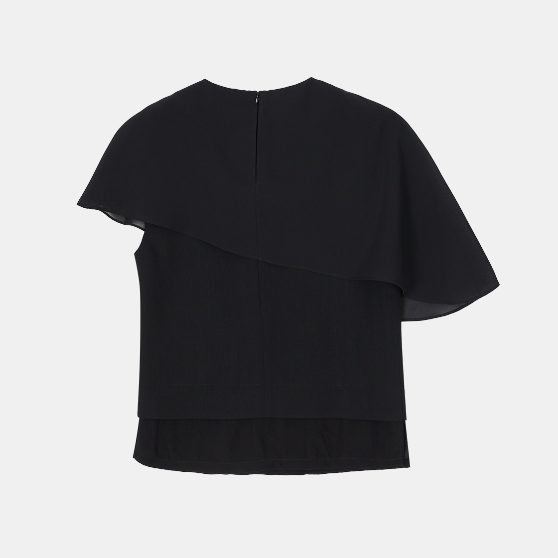 (W) 송지오 컬렉션 레이어드 케이프 탑 블랙((W) SONGZIO COLLECTION Layered Cape Top Black) - 2