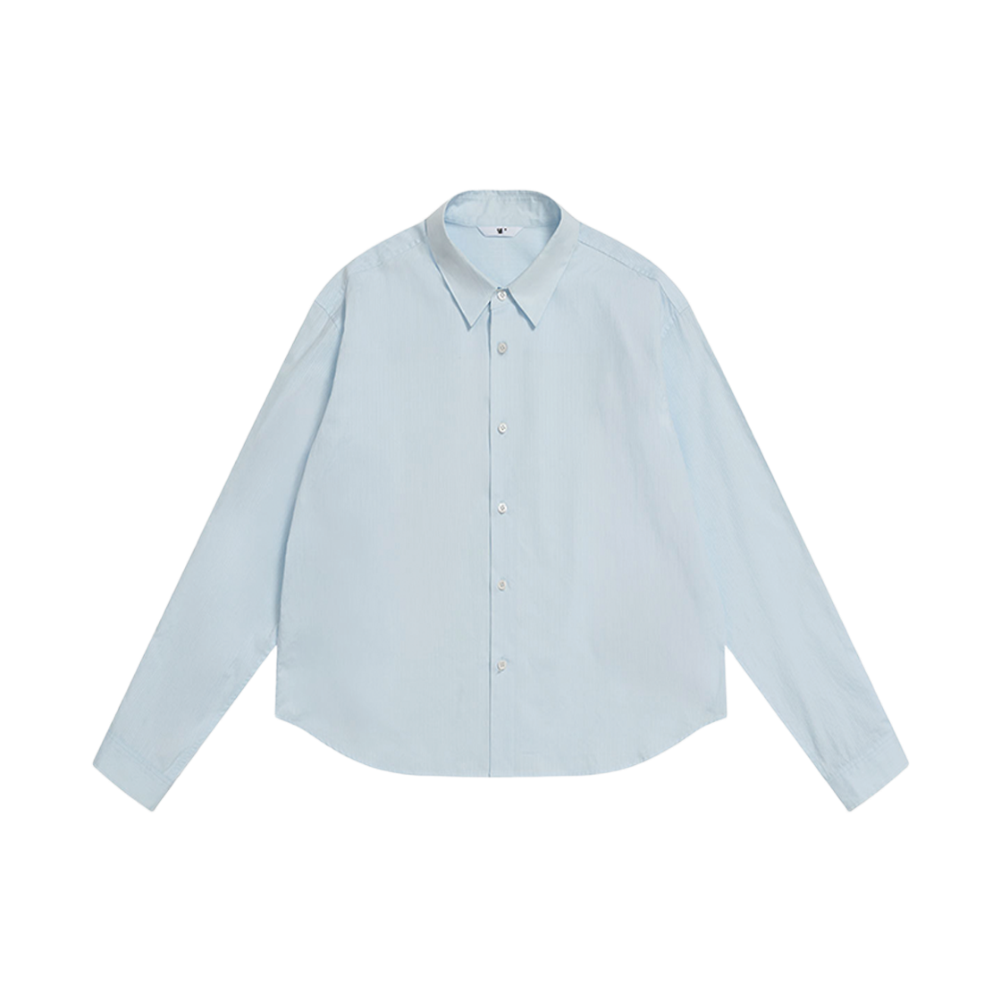 에스티유 스트라이프 크롭 셔츠 인 스카이 블루(STU Stripe Crop Shirt In Sky Blue)