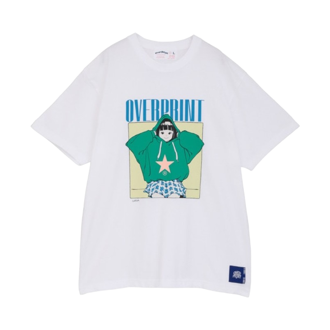 A2859UTS120 Converse Tokyo x Over Print Hoodie Girl T-Shirt White