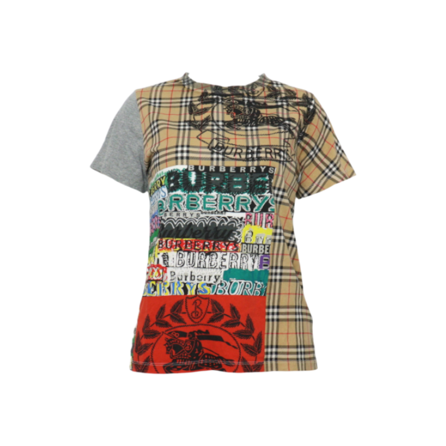 ITI9I7OIR49M Burberry Check Graffiti Kids T-Shirt