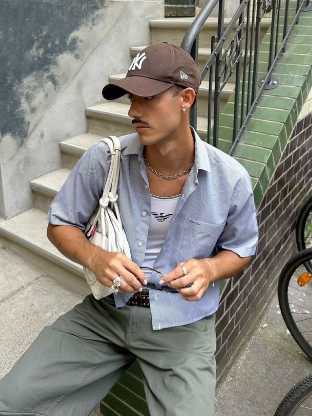 Peaceminusone x Verdy 5 Panel Ball Cap Red, Alex Zono I Dig Running Trucker Hat OG Brown 착용 스타일 - 4
