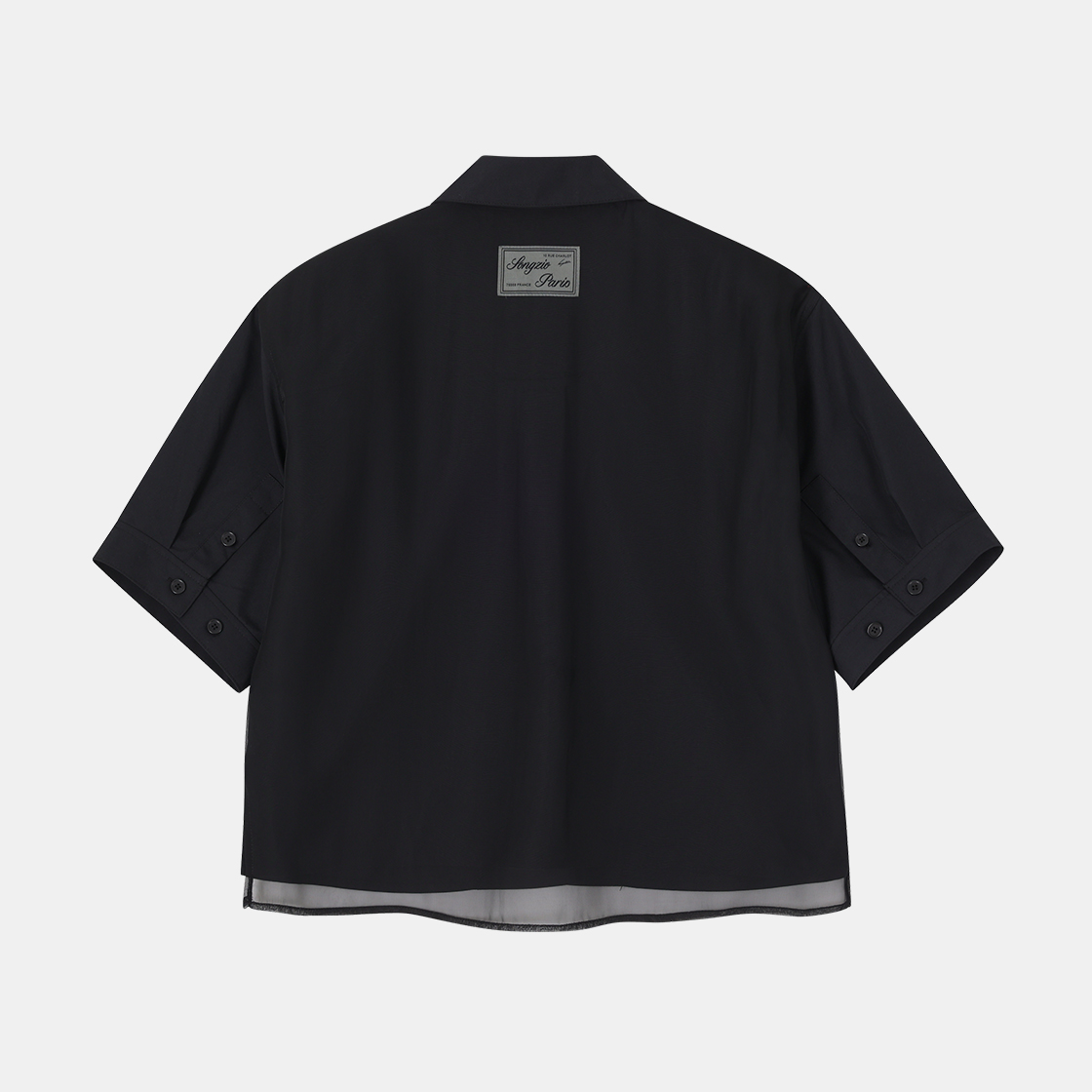 (W) 송지오 컬렉션 샤를로 파리 하프 셔츠 블랙((W) SONGZIO COLLECTION Charlot Paris Half Sleeve Shirt Black) - 2