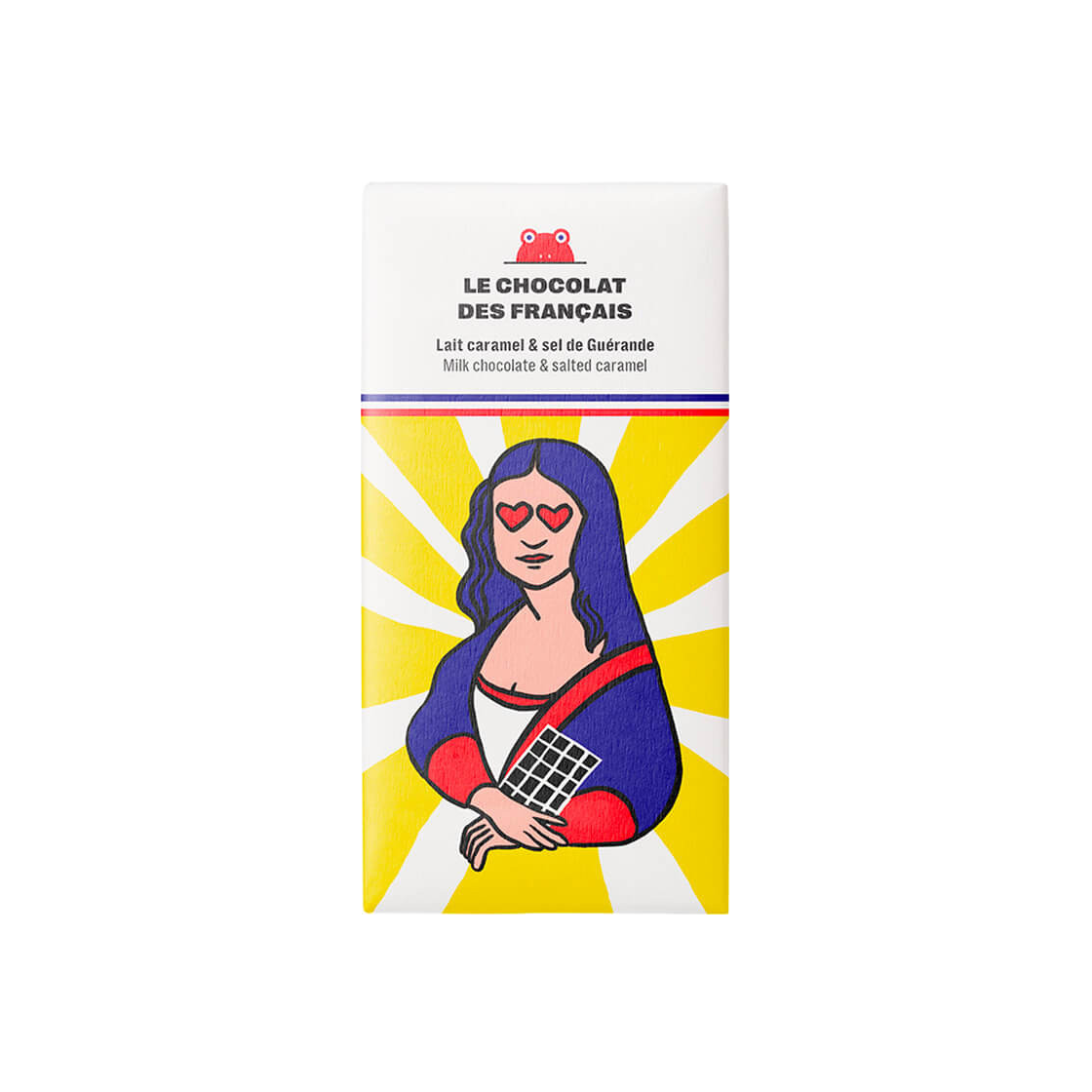르쇼콜라데프랑세즈 모나리자 카라멜 밀크 초콜릿 바(LE CHOCOLAT DES FRANCAIS Mona Lisa Caramel Milk Chocolate Bar)
