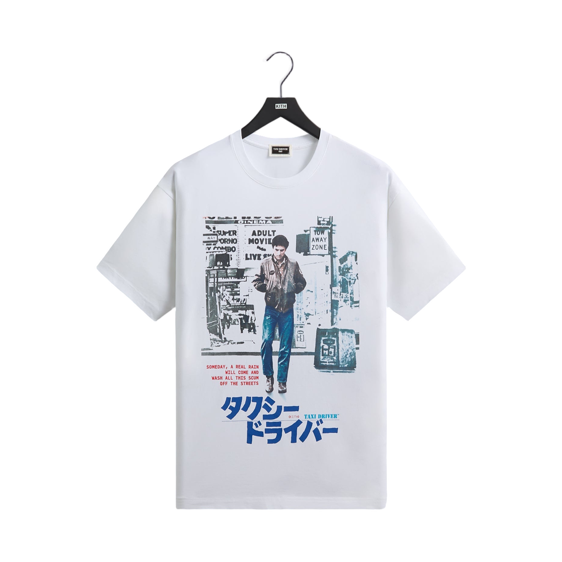 키스 x 택시 드라이버 재패니즈 포스터 스탠다드 티셔츠 화이트(Kith x Taxi Driver Japanese Poster Standard T-Shirt White)