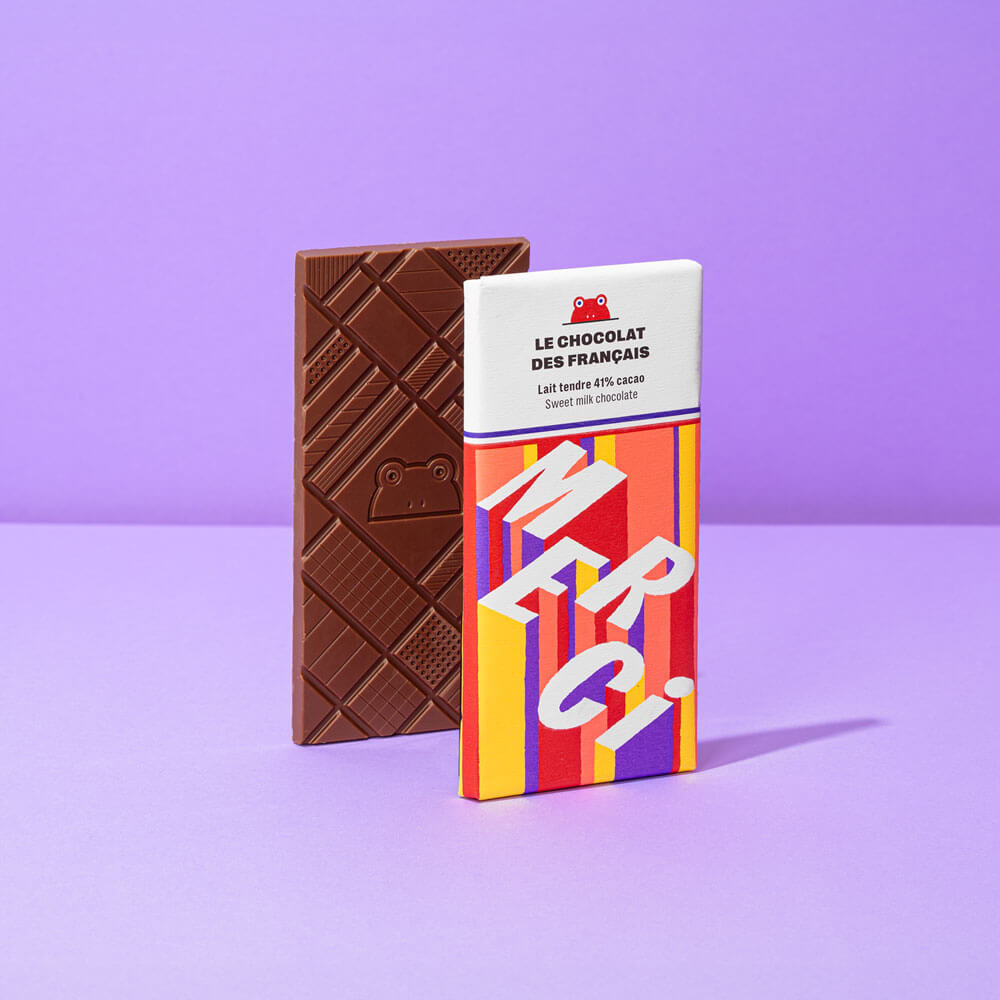 르쇼콜라데프랑세즈 메르시 밀크 초콜렛 바(LE CHOCOLAT DES FRANCAIS Merci Milk Chocolate Bar) - 2