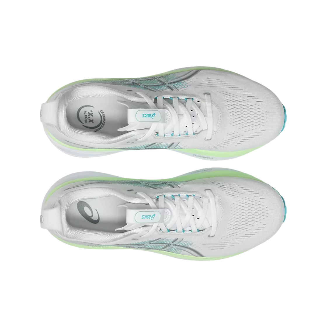 아식스 젤 카야노 33 화이트 에너지 아쿠아 - 2E 와이드(Asics Gel-Kayano 33 White Energy Aqua - 2E Wide) - 2