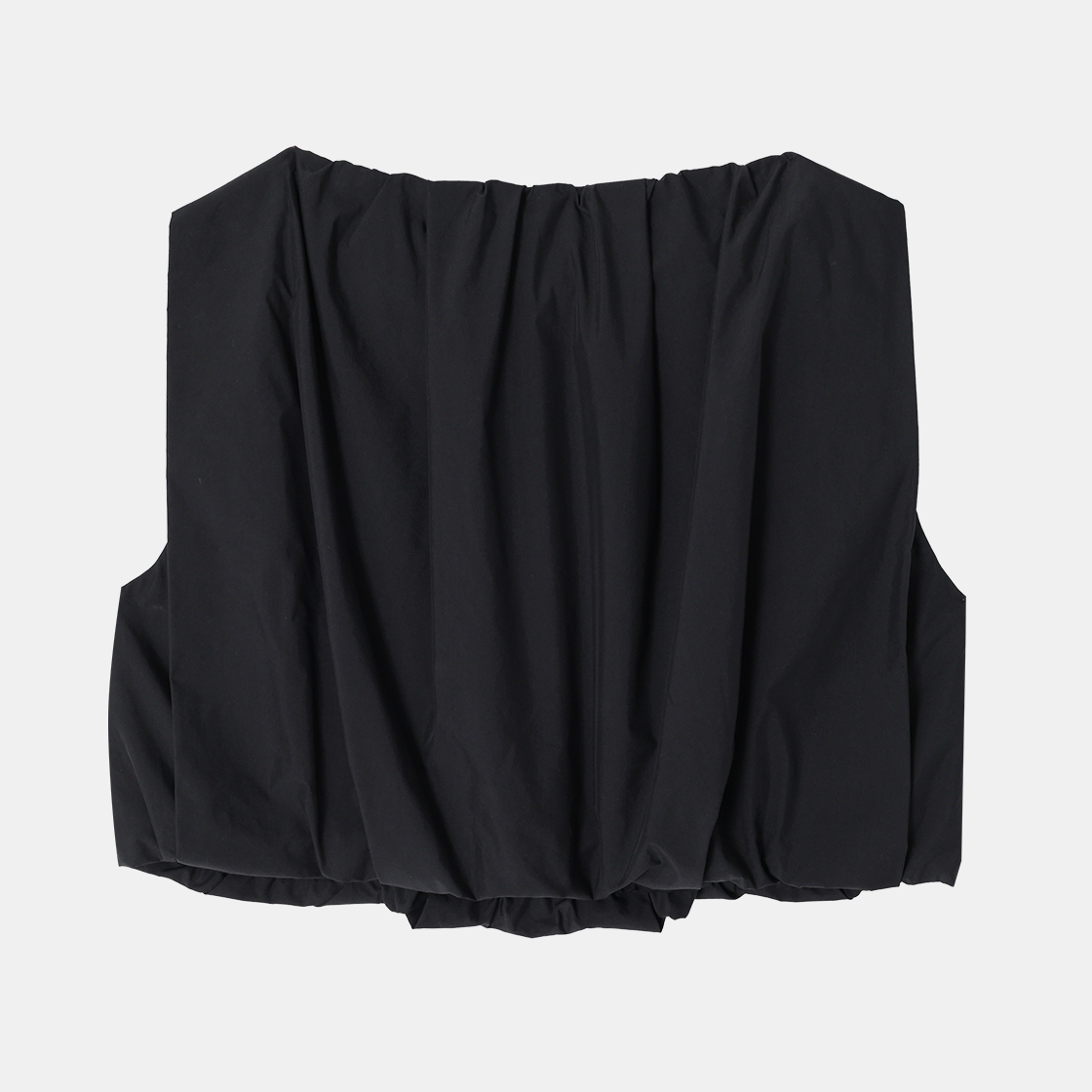 (W) 송지오 볼륨 드레이프 슬리브리스 블랙((W) SONGZIO Volume Drape Sleeveless Black) - 2