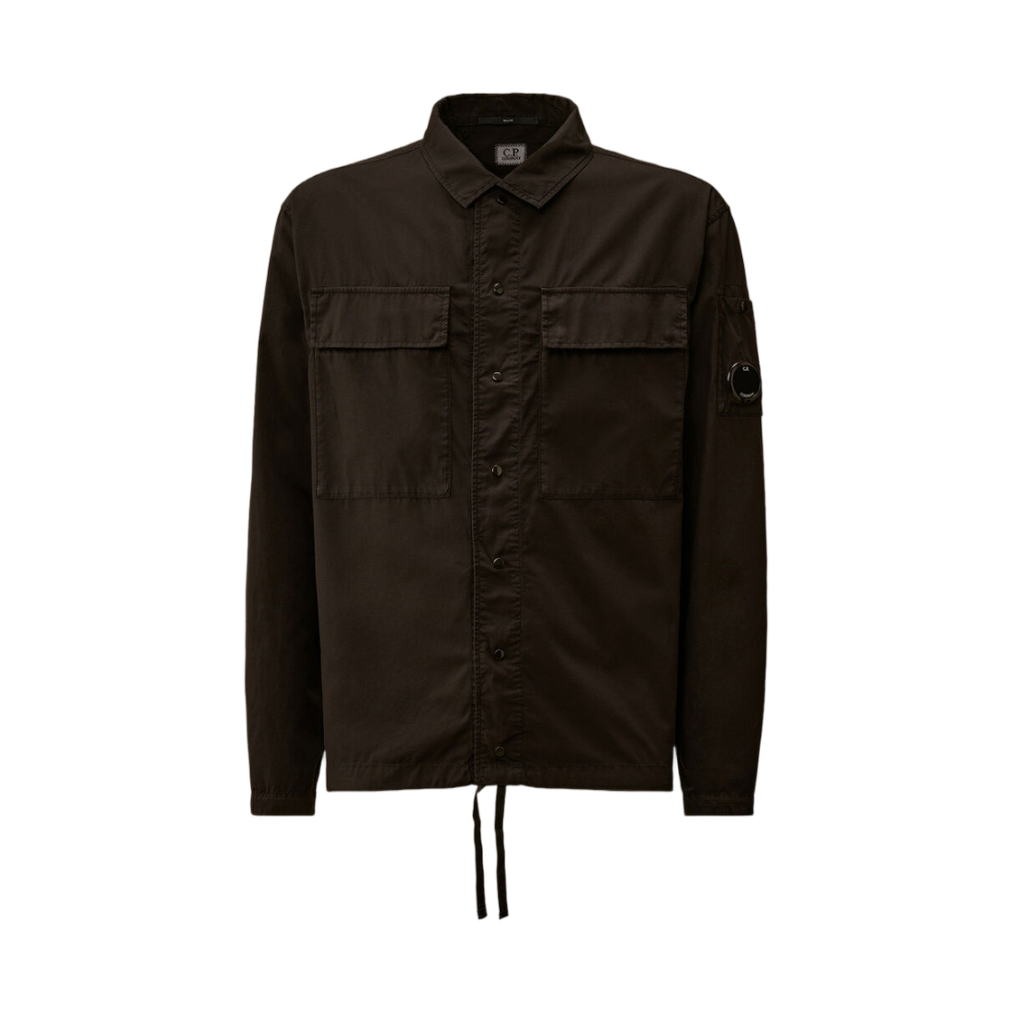 20CMOS237A005691G999 C.P. Company Cotton Rip-Stop Boxy Button Lens Overshirt Black - 26SS