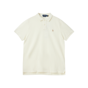 [10% 적립] Polo Ralph Lauren Custom Slim Fit Mesh Polo Shirt Parchment Cream - 26FW