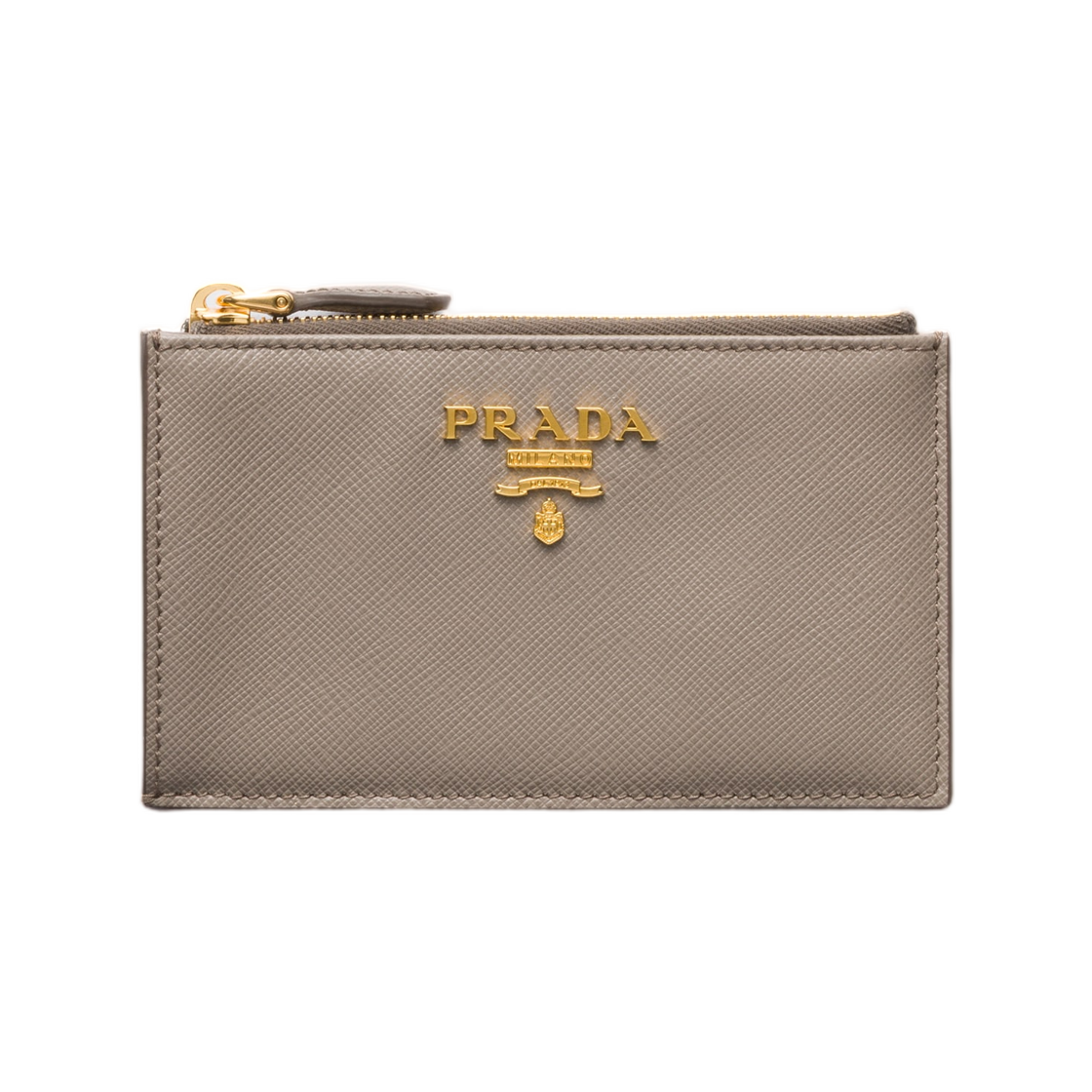1MC086-ZLP-F04WU Prada Saffiano Leather Card Holder Clay Water Lily