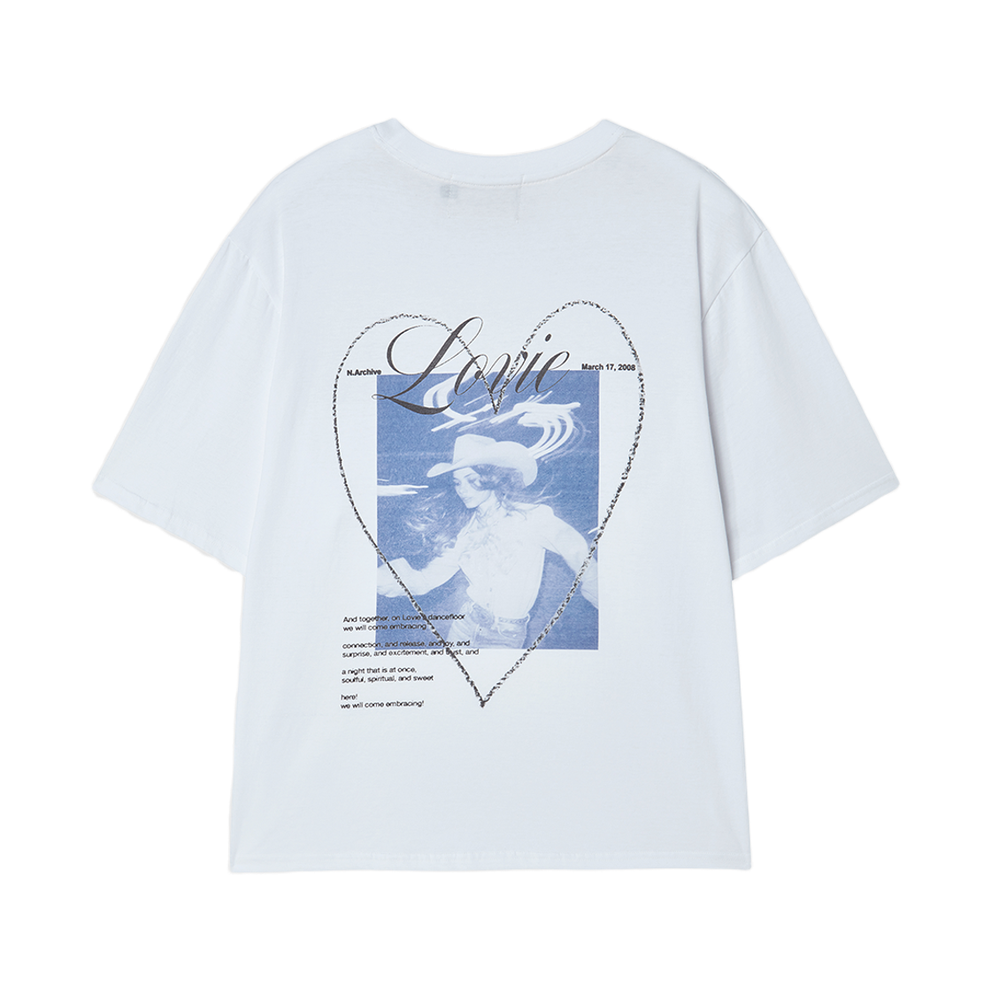 엔 아카이브 러비 에디토리얼 반팔 티셔츠 화이트(N ARCHIVE Lovie Editorial 1/2 T-Shirts White) - 2