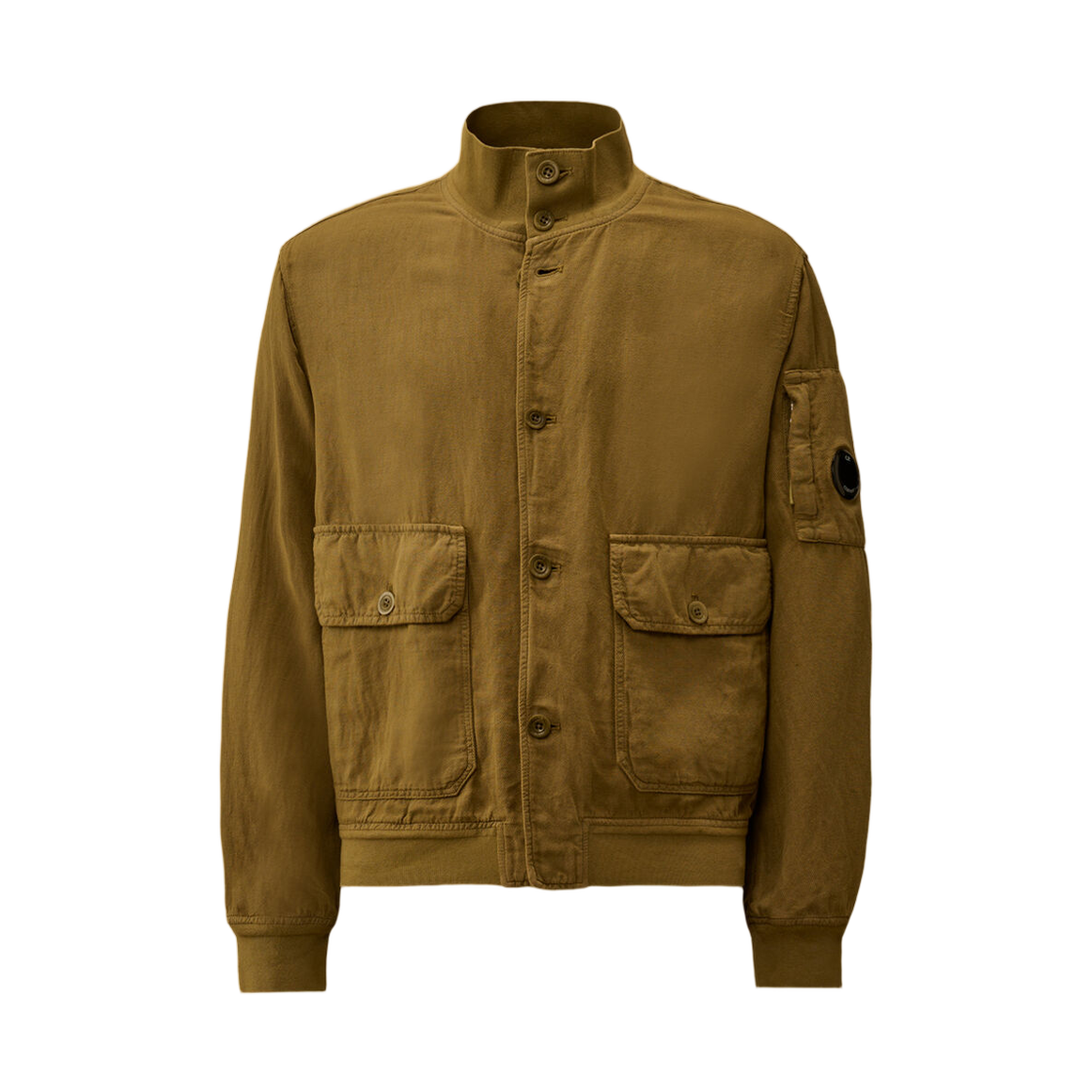 20CMOW216A006501G644 C.P. Company Broken Twill Lens Bomber Jacket Dried Herb Green - 26SS