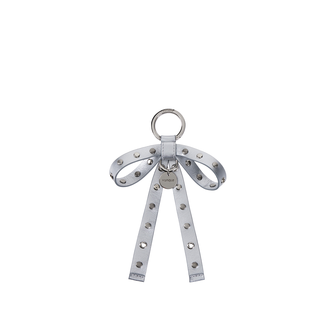 분크 고스 레더 리본 참 실버(vunque Goth Leather Ribbon Charm Silver)