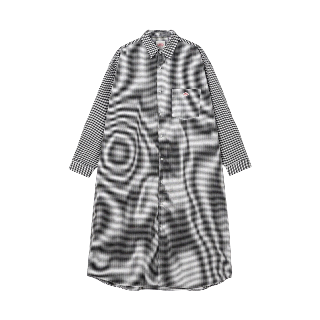 DT-G0106-POD (W) Danton Oxford Classic Collar Dress Black Gingham