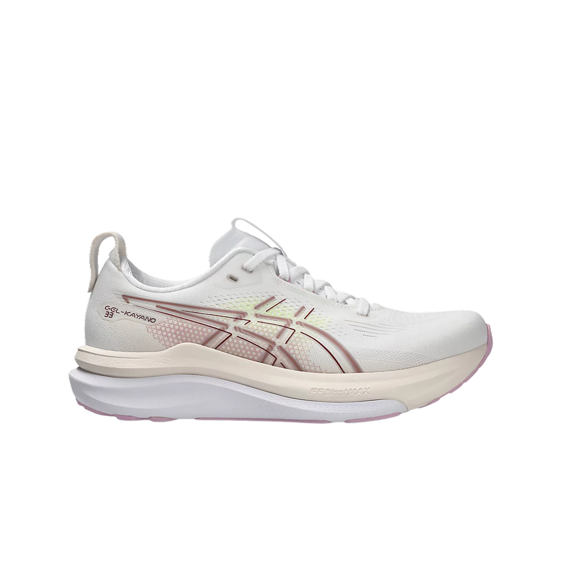 1012B939-100 (W) Asics Gel-Kayano 33 White Hazy Lilac - B Standard