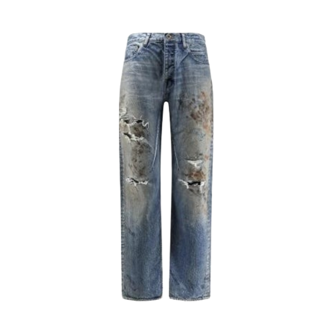 릭 오웬스 다크쉐도우 템플 커트 14온즈 인디고 빈티지 데님 팬츠 빈티지 워시(Rick Owens Drkshdw Temple Kurdt in 14 oz. Indigo Vintage Denim Pants Vintage Wash) - 1