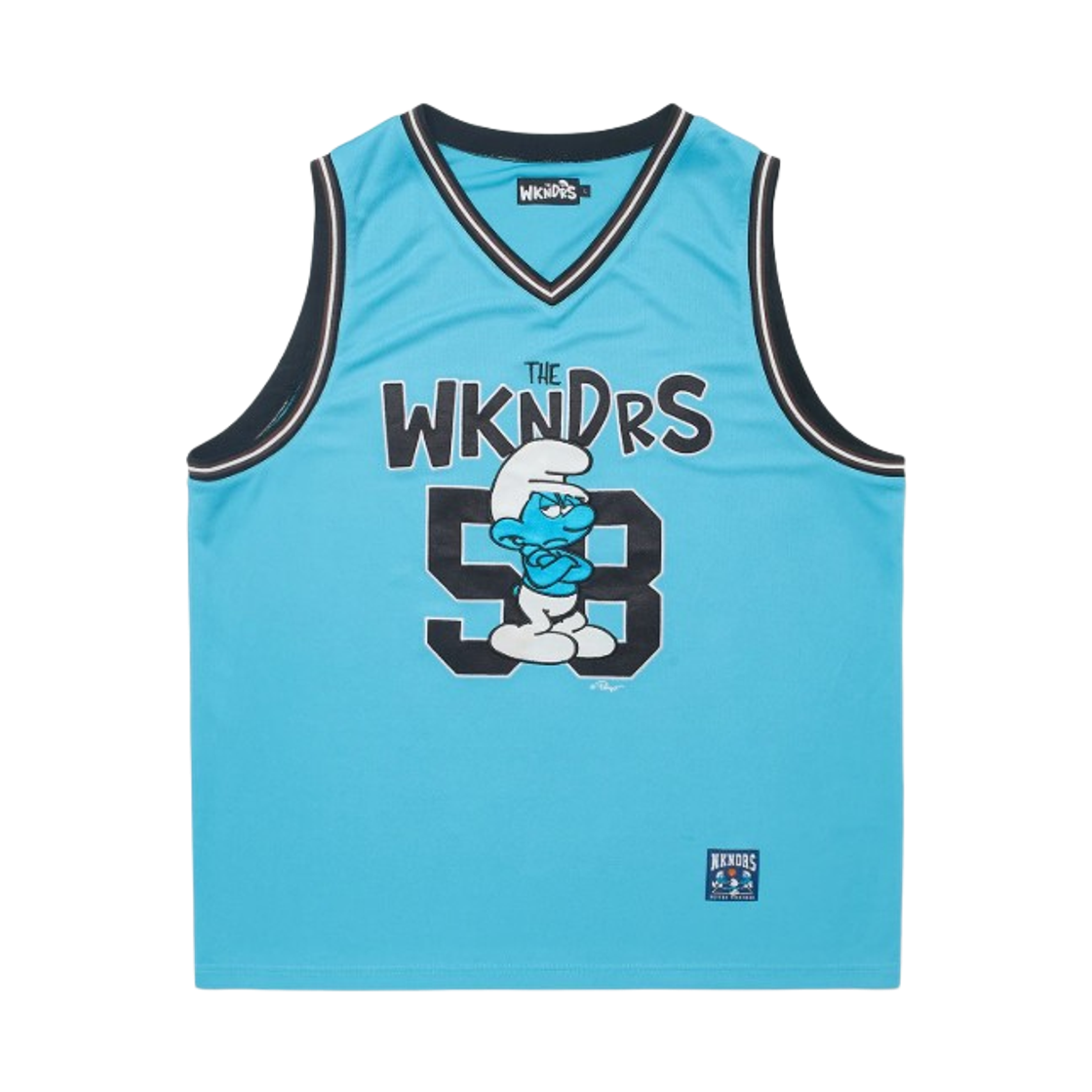 위캔더스 x 더 스머프 58 베스킷볼 저지 스카이 S.블루(WKNDRS x The Smurfs 58 Basketball Jersey S.Blue)