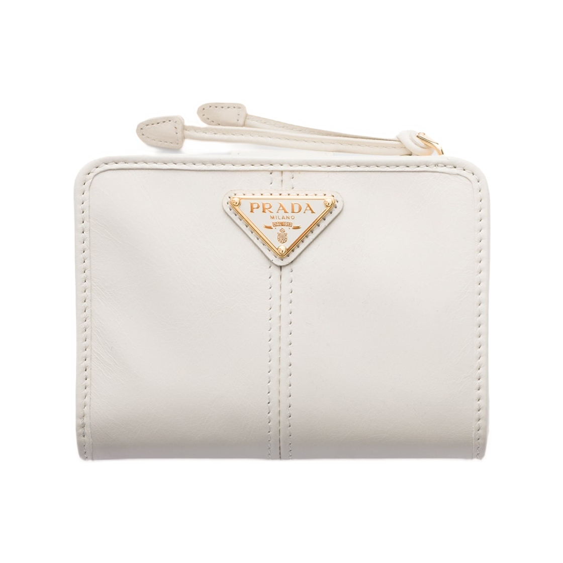 1ML018-2CYR-F0009 Prada Small Leather Wallet White