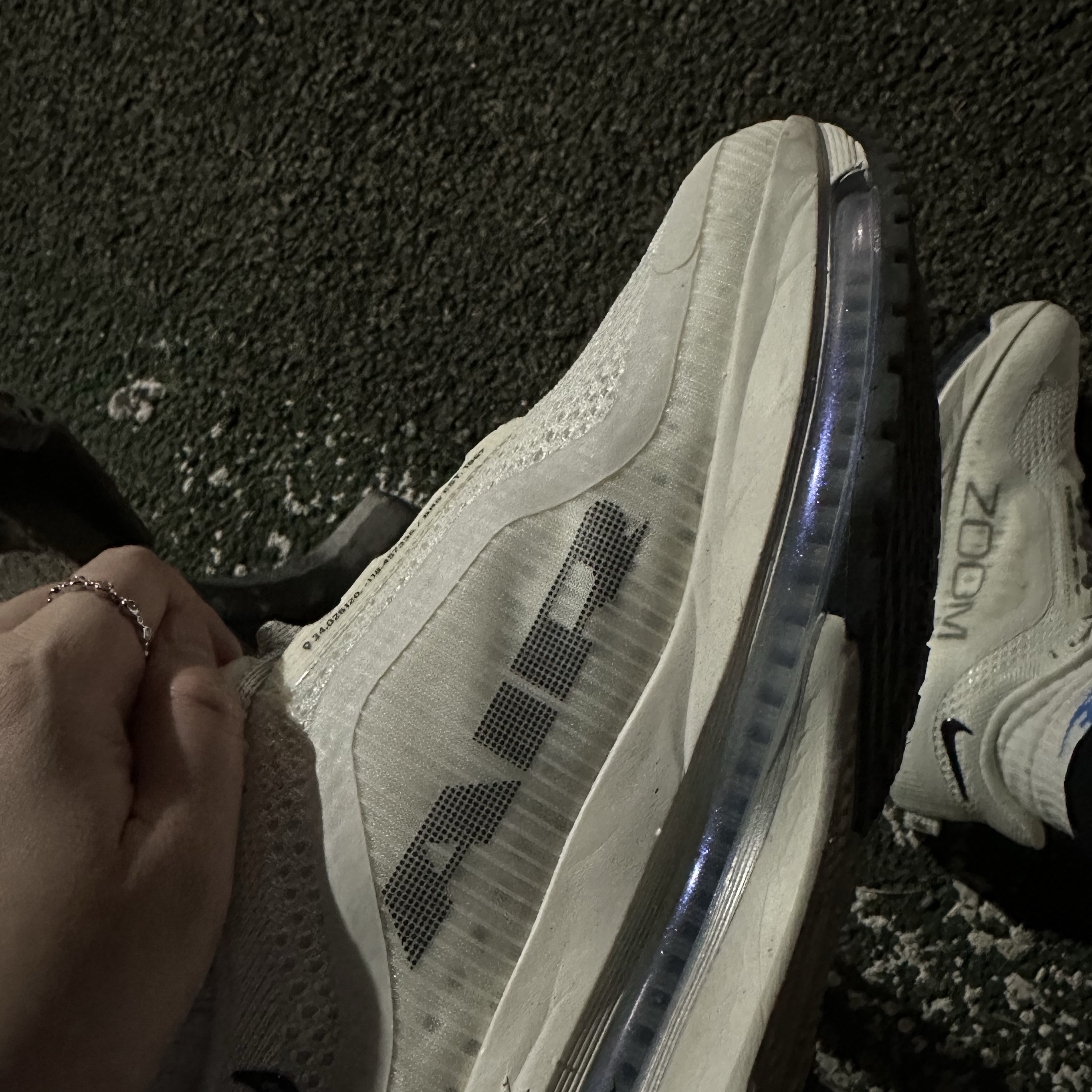 Nike Pegasus Premium White Metallic Silver, (W) Nike Pegasus Premium Playful Pink Hyper Pink 착용 스타일 - 1
