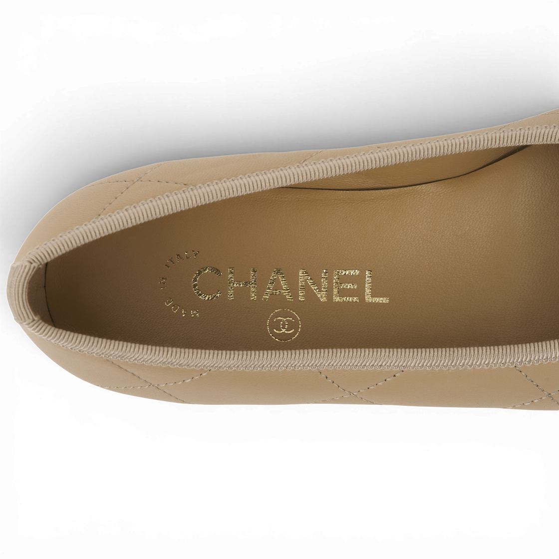 (W) 샤넬 발레 플랫 램스킨 & 베이지 블랙 더 샤넬 코코 비치 컬렉션((W) Chanel Ballet Flats Lambskin & Beige Black The Chanel Coco Beach Collection) - 8