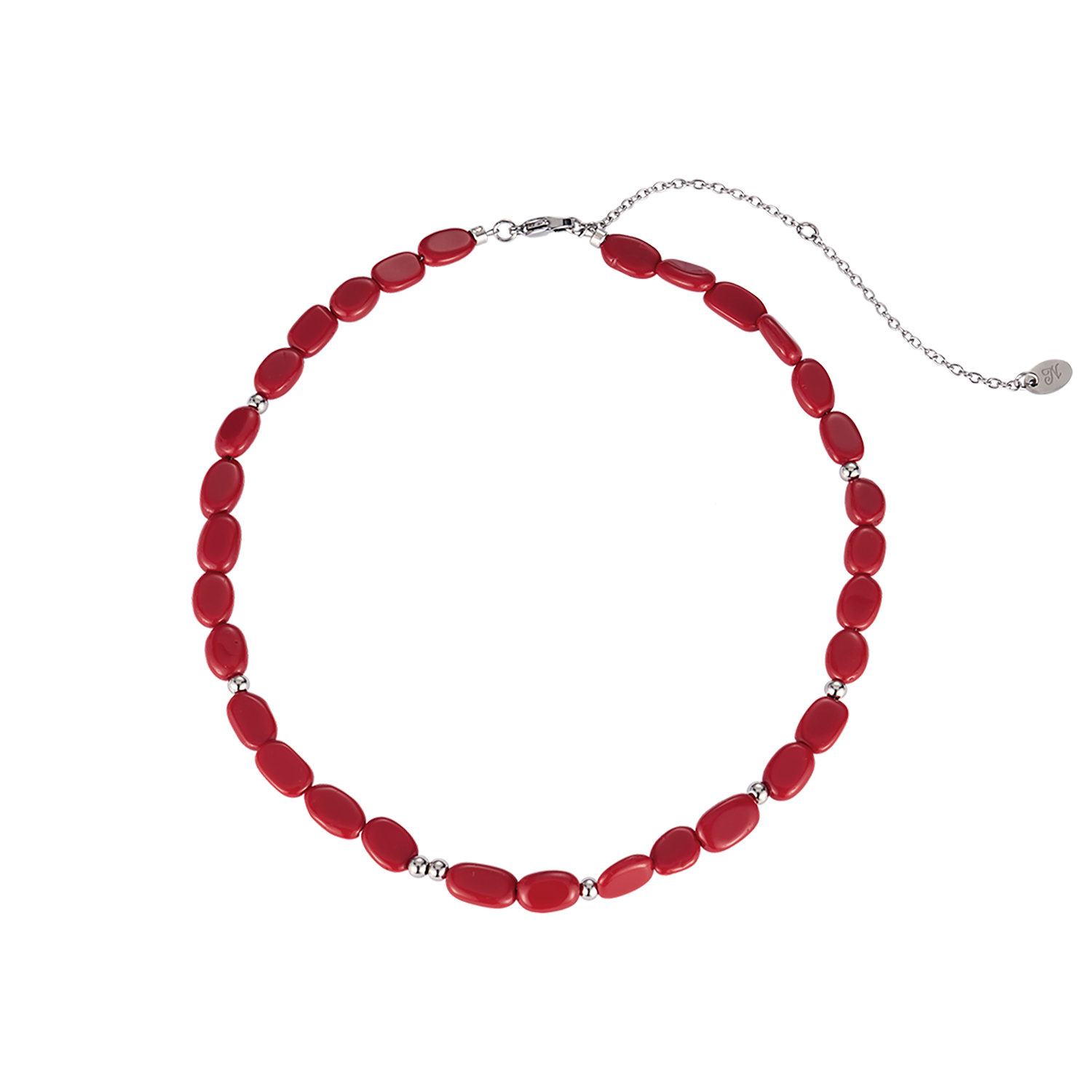 엔프프 템퍼 스톤 네크리스 레드(Nff Temper Stone Necklace Red) - 1