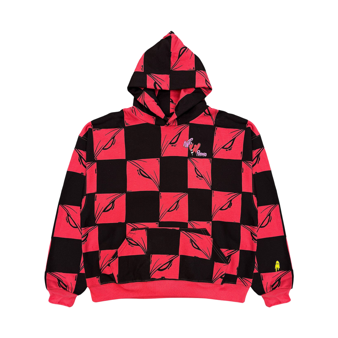 안티 프로모 99 아이즈 후드 블랙 레드(Anti Promo 99 Eyez Hoodie Black Red)