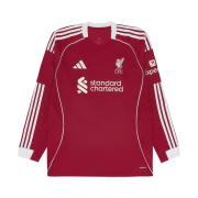 Adidas Liverpool FC 2025/26 Home Long Sleeve Jersey Strawberry Red - US Sizing (Non Marking Ver.)