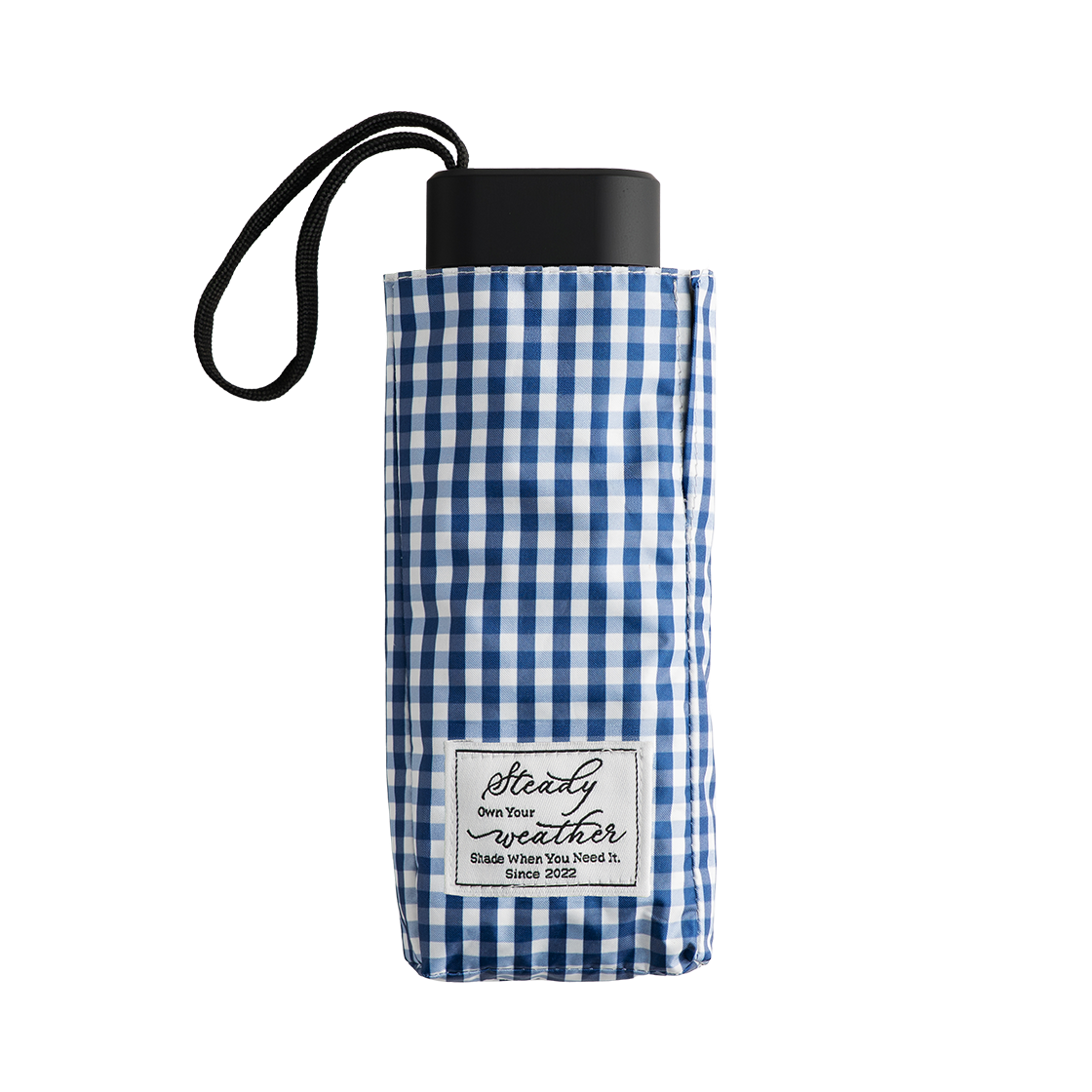 누아트스튜디오 OYW 글로우 5단 수동 우양산 체크 네이비(NUART STUDIO OYW Glow 5-Fold Manual Sun & Rain Umbrella Navy Check) - 2