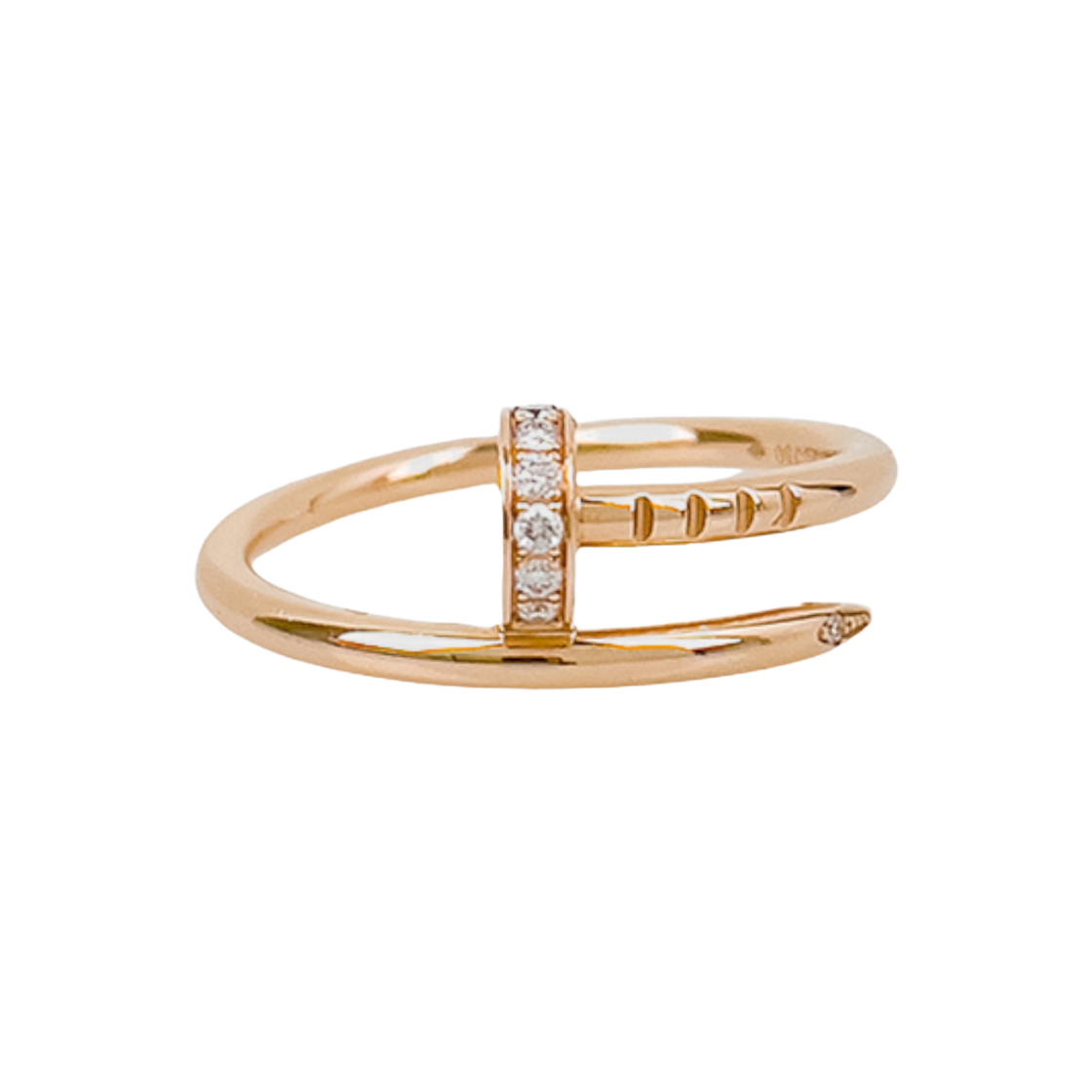 ITRTO8NQ82WG Cartier Juste un Clou Small Model Ring 18K Pink Gold Diamonds