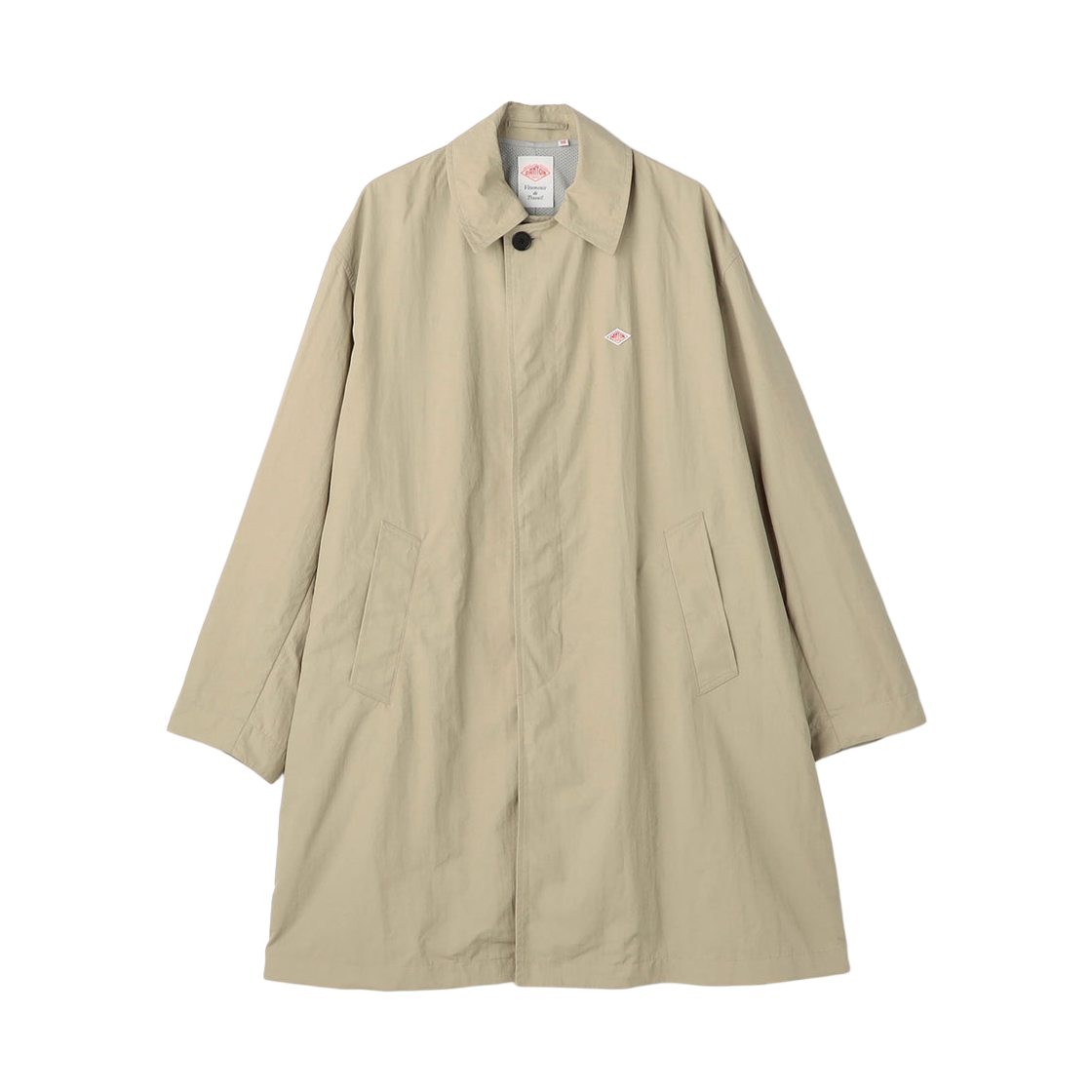 DT-A0768-TNY Danton Nylon Tusser Balmacaan Coat Beige
