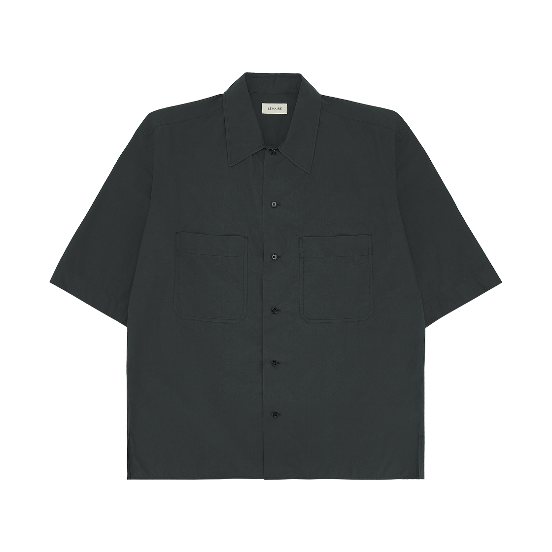 SH1175-LF1364-980 Lemaire Chemise Convertible Shirt Charcoal