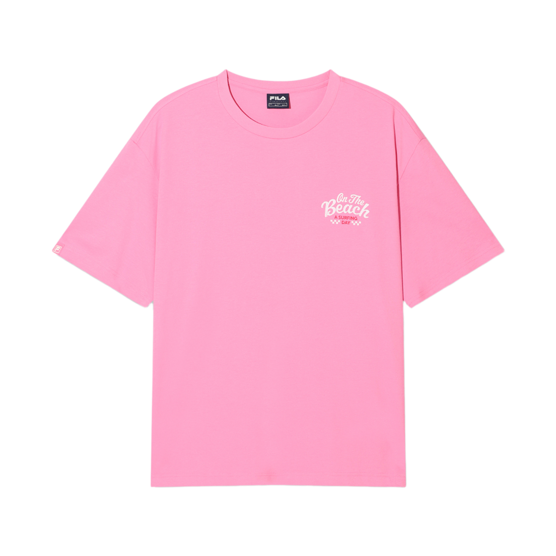 [6% 적립] 휠라 Coldwave+ 온더비치 반팔티 핑크([6% 적립] FILA Coldwave Beach T-Shirt Pink)