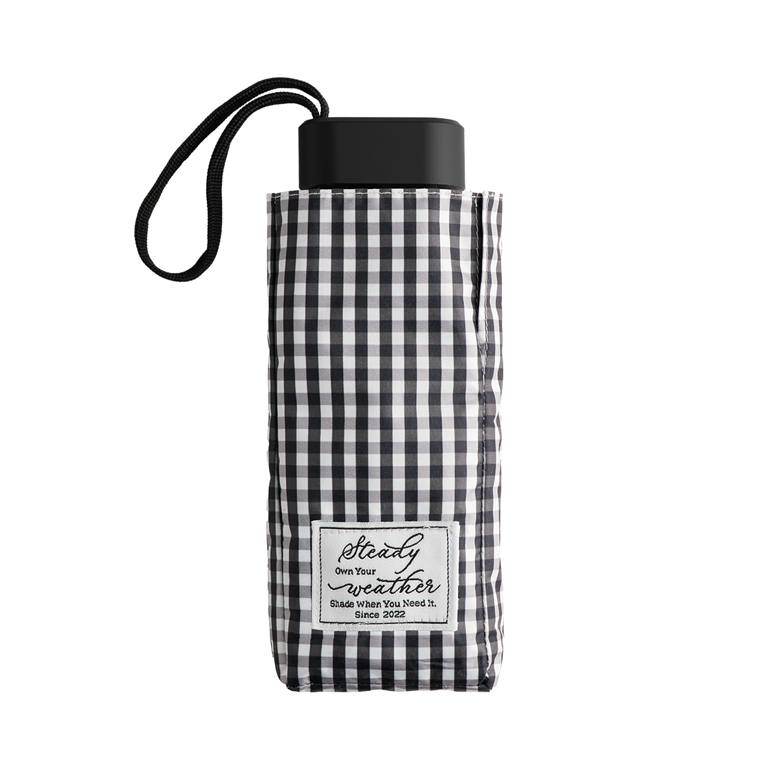 누아트스튜디오 OYW 글로우 5단 수동 우양산 체크 블랙(NUART STUDIO OYW Glow 5-Fold Manual Sun & Rain Umbrella Black Check) - 2
