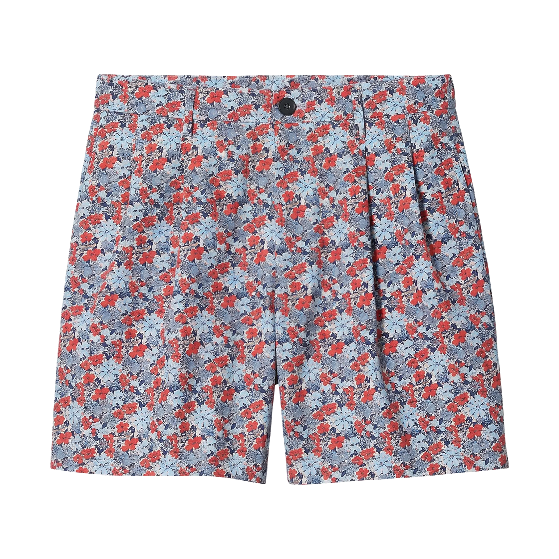 489142-62 Uniqlo x F.Risso Printed Flower Tucked Short Pants Blue