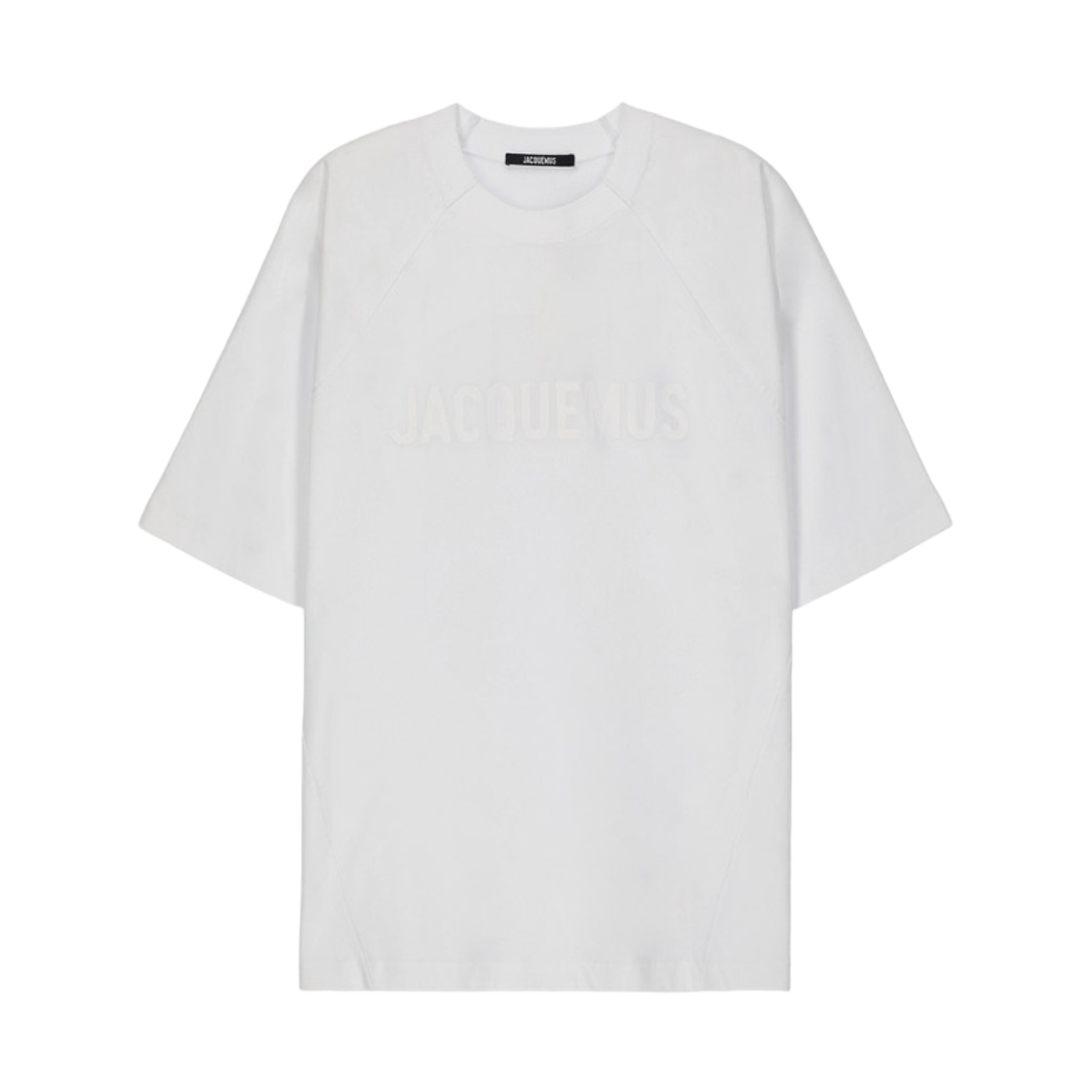 245JS212-2011-100 Jacquemus The Typo Raglan Logo T-Shirt White