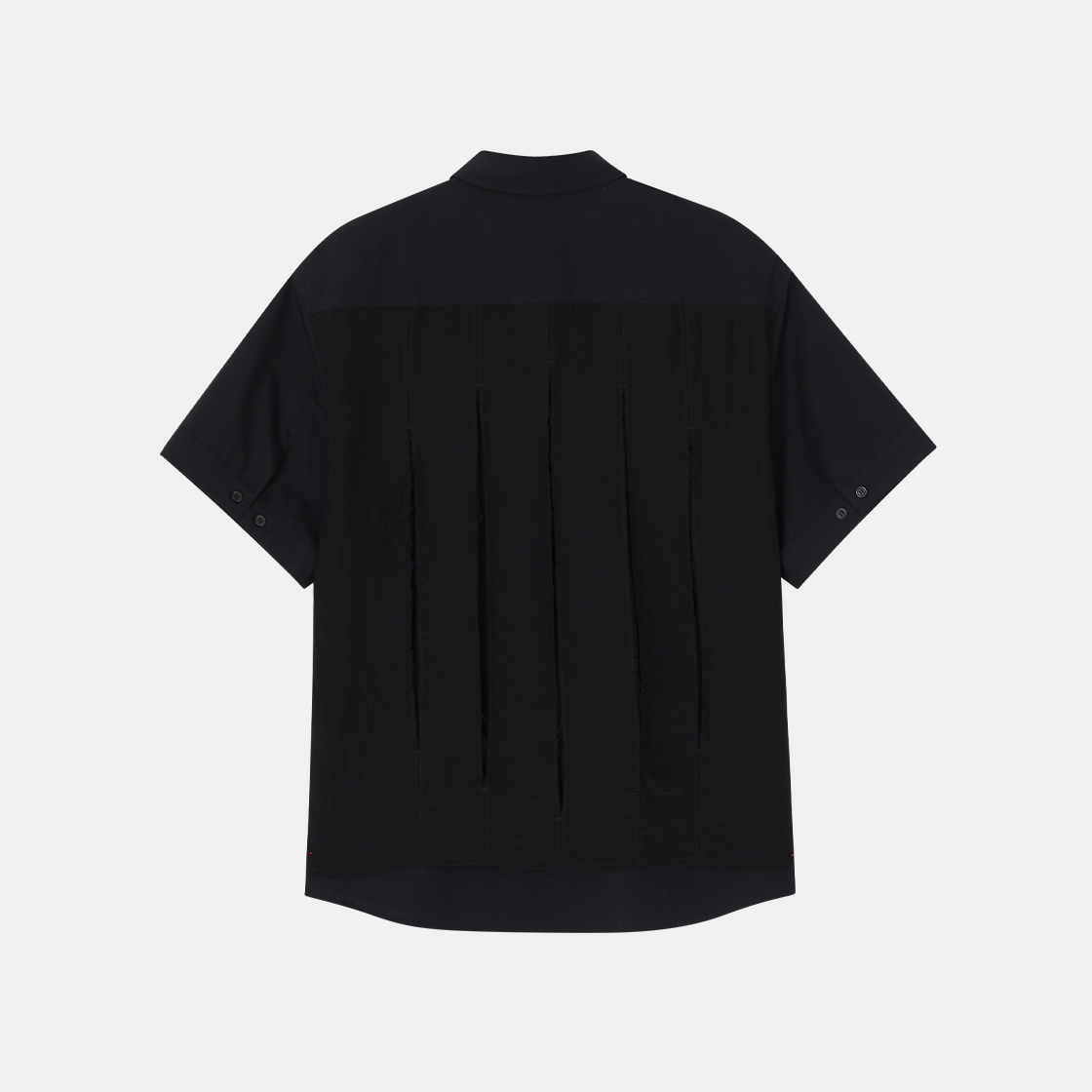 (W) 송지오 시그니처 슬릿 하프 셔츠 블랙((W) SONGZIO Signature Slit Half Shirt Black) - 2