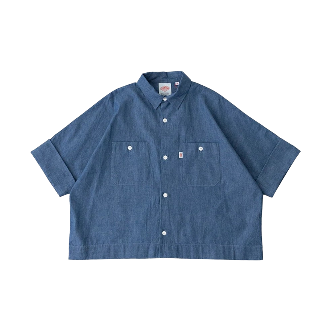 DT-B0345-SCA (W) Danton Cotton Chambray Work Shirt Light Indigo