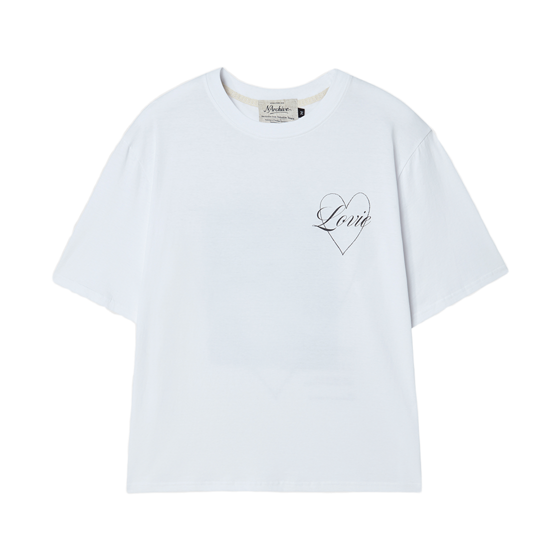 엔 아카이브 러비 에디토리얼 반팔 티셔츠 화이트(N ARCHIVE Lovie Editorial 1/2 T-Shirts White)